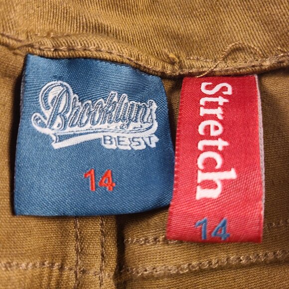 Brooklyn's Best Women's 14 Cargo Pants Fringed Pockets Brown - Picture 5 of 13